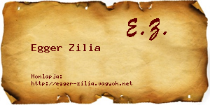 Egger Zilia névjegykártya